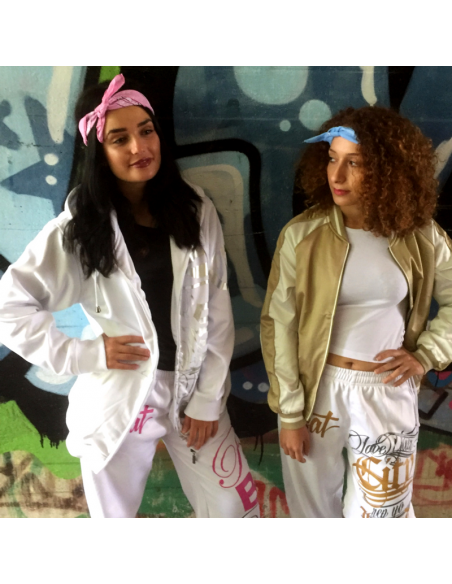 BSAT Straight Outta Compton ZipHoodie WhiteNSilver