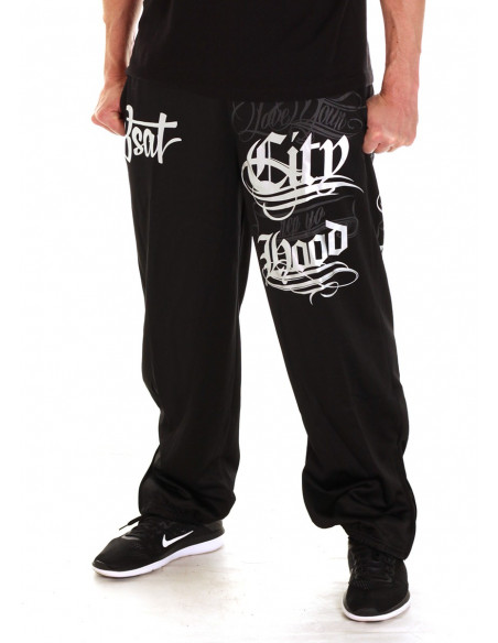 Hood Sweatpants BlackNSilver by BSAT