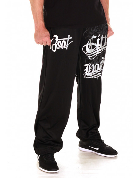Hood Sweatpants BlackNSilver by BSAT