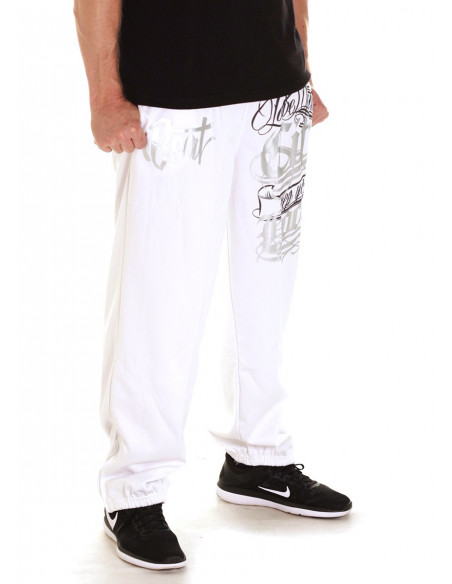 Hood Sweatpants WhiteNSilver by BSAT