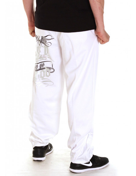 Hood Sweatpants WhiteNSilver by BSAT