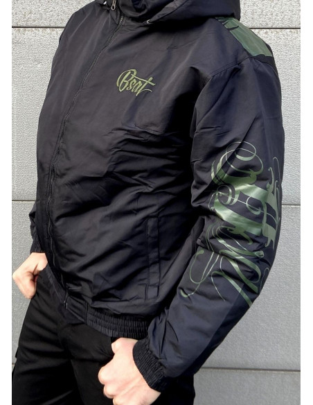 Street Art Winter Jacket BlackNGreen by BSAT