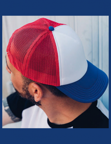 Atlantis Rapper Cap Royal WhiteRed