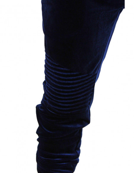 Gangsta Velour Velvet Tracksuit Navy by Dirty Money