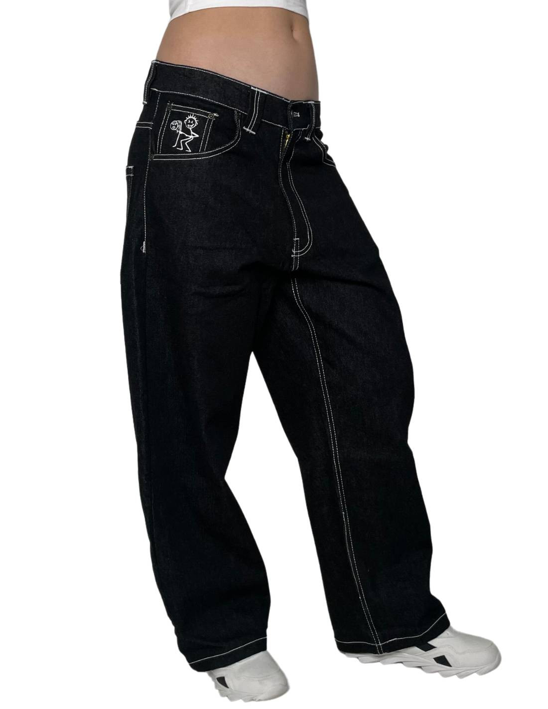 Stickman The F*ck Denim Jeans Black Baggy by BSAT