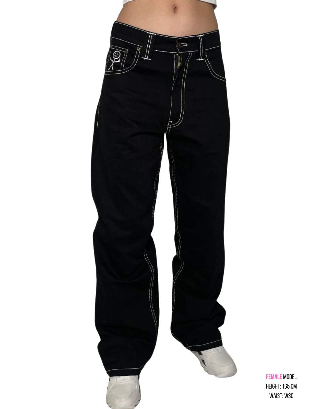 BSAT Stickman baggy Jeans The Fingers Black Vol.2