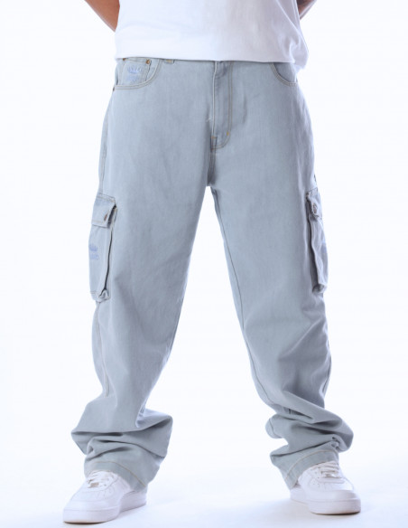 BSAT Cargo Denim Sky Blue Jeans Baggy Fit