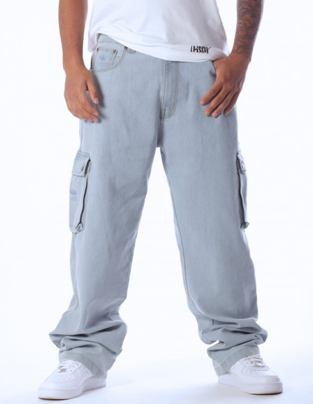 BSAT Cargo Denim Sky Blue Jeans Baggy Fit