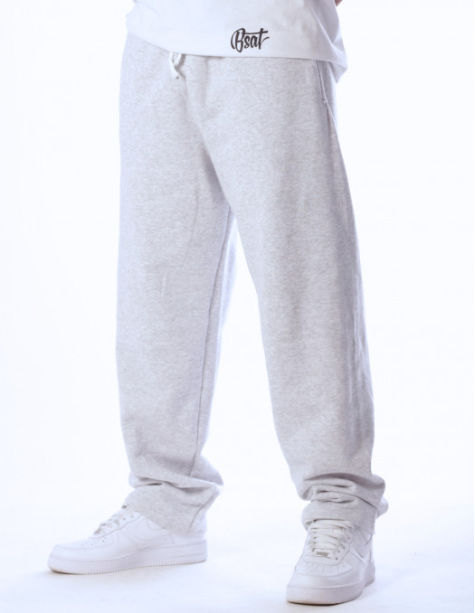 Classic Open Hem Jog Pants Heather Grey