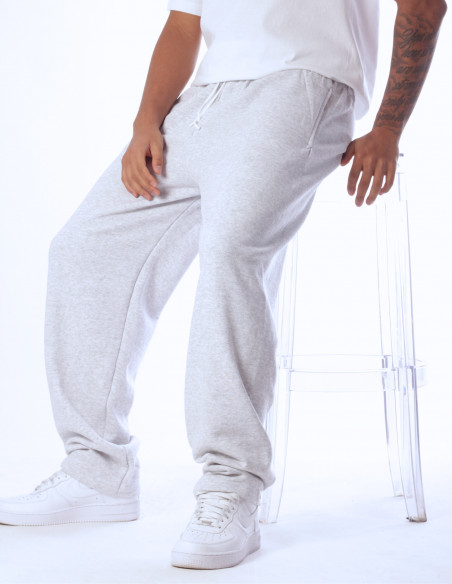 Classic Open Hem Jog Pants Heather Grey