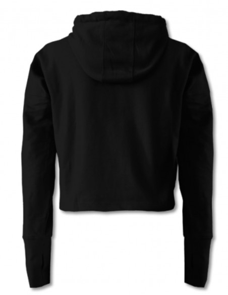 Cropped Loose Fit Hoodie Black