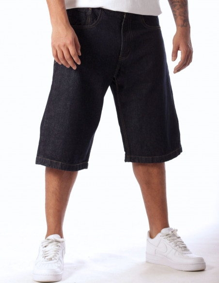 BSAT Baggy Denim Crown Shorts Indigo Blue