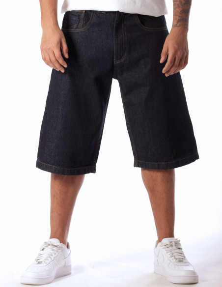 BSAT Baggy Denim Crown Shorts Indigo Blue