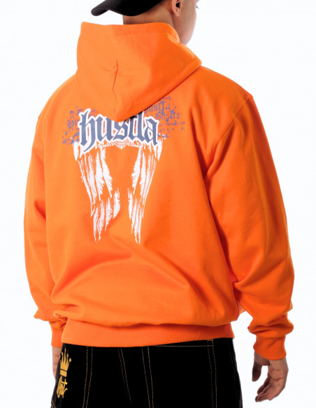 BSAT Orange Hustla Hoodie BluNWhite Legendary Collection