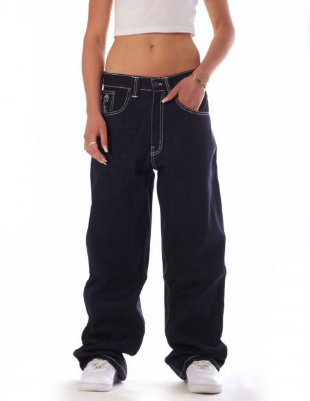 BSAT Stickman The Skater Limited Edition Indigo Blue Baggy Jeans