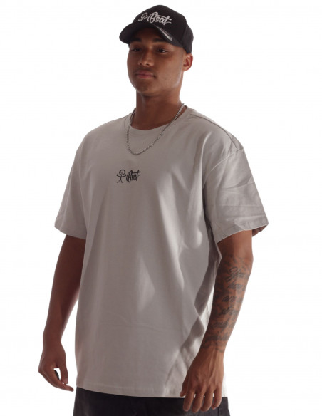 BSAT Stickman Logo T-Shirt Asphalt Grey