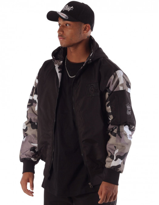 BSAT Bronx Renewed Winter Jacket Black Urban Camo