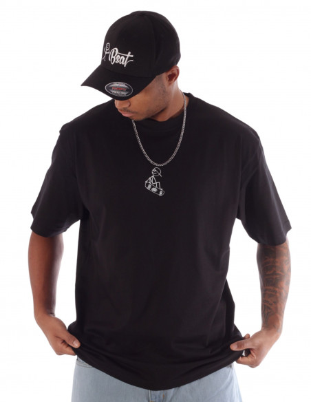 Stickman Skater Tee Baggy Black by BSAT