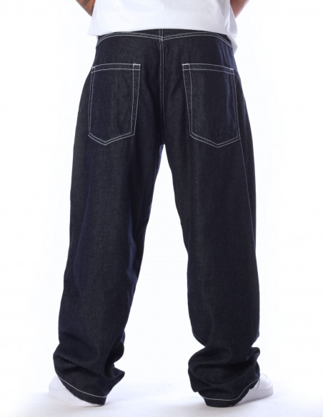 BSAT Stickman The Skater Limited Edition Indigo Blue Baggy Jeans