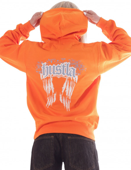 BSAT Orange Hustla Hoodie BluNWhite Legendary Collection