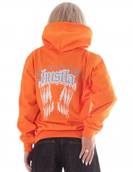 BSAT Orange Hustla Hoodie BluNWhite Legendary Collection