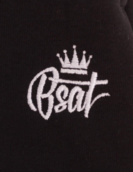 BSAT Contrast Bronx Baggy Sweatpants Ultra Soft Comfy Lounge Black