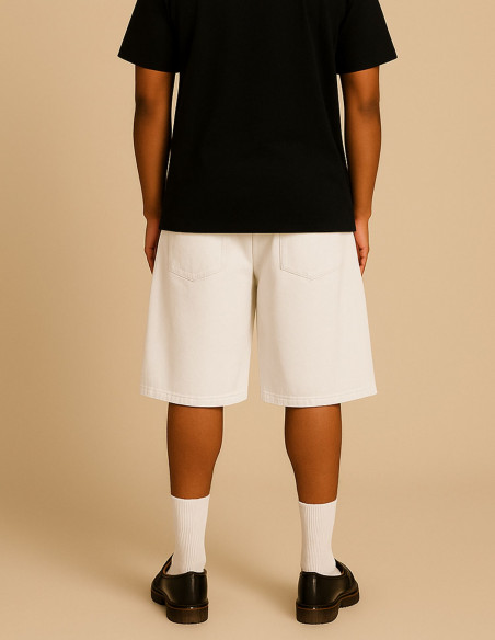 BSAT Bronx Baggy Jorts Denim Shorts Kendrick All White