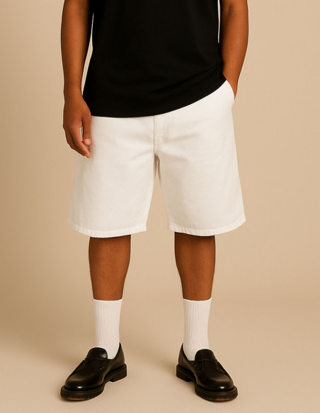BSAT Bronx Baggy Jorts Denim Shorts Kendrick All White