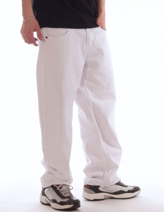 BSAT Medium Baggy White Jeans Paris Floors